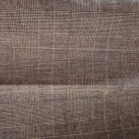 Tartan plaid monotone black/grey/off white strecht gab bermuda 12"1/2 inseam - Picture 3 of 4